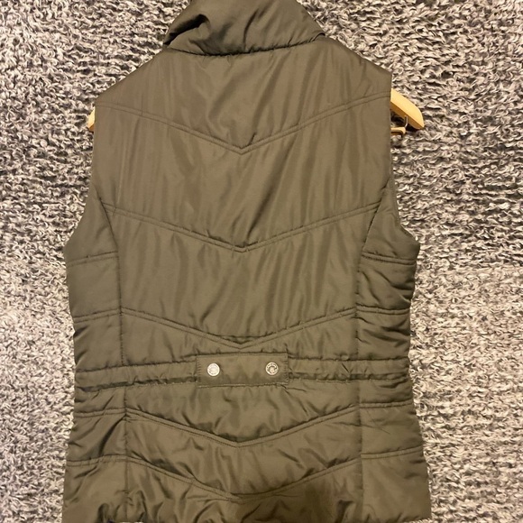Calvin Klein Women's Small Sleeveless Puffer Jacket Green Full Zip 2 Pocket - Picture 7 of 10